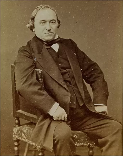 Portrait of Jean Baptiste Andr Dumas, French politician and chemist; carte de visite