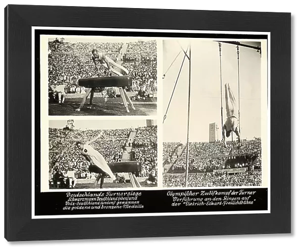 Three different moments from the 1936 Berlin Olympic Games