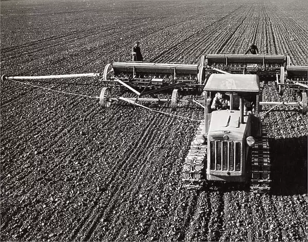 Mechanical plowing of a field