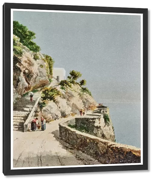 View of Capri; postcard, color printing