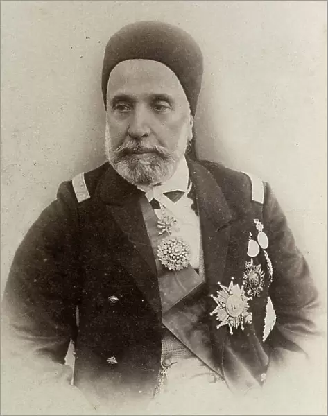 Official half-length portrait of Algerian Prince Sed Ali Bey