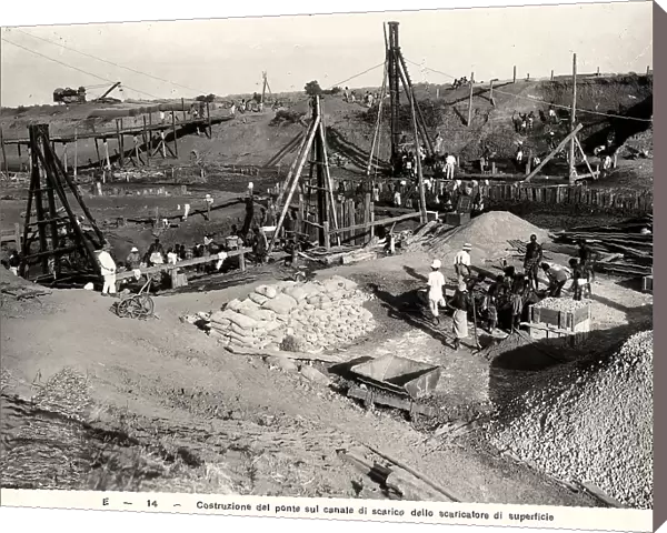 Construction of a bridge on a drainage channel