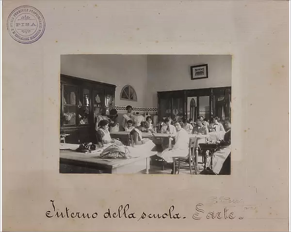 Tailoring lesson, Professional Women's School and Home Education, Pisa