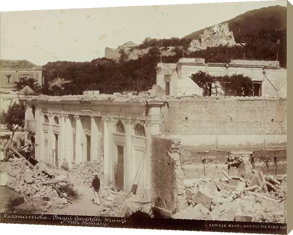 Bagni Gurgitello, Manzi and Villa Belliazzi in ruins after the earthquake, Casamicciola, Ischia