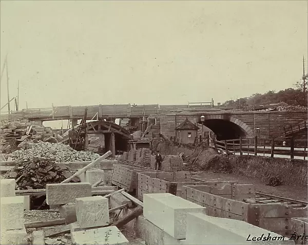 Construction of Ledsham Bridge in Great Britain