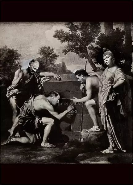 'Moi aussi j'ai t en Arcadie' (photomontage of Poussin's painting 'Et in Arcadia ego')