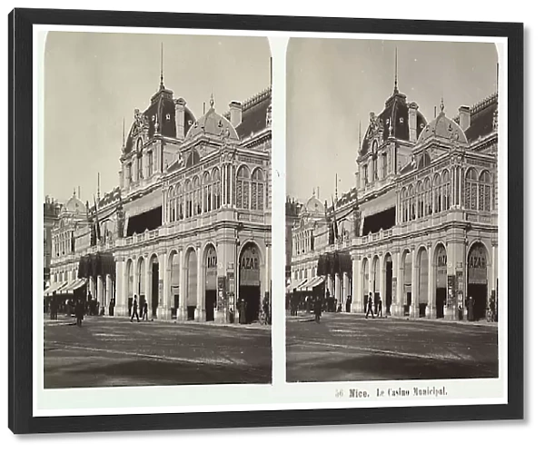 Stereoscopic photography showing the Municipal Casino in Nice
