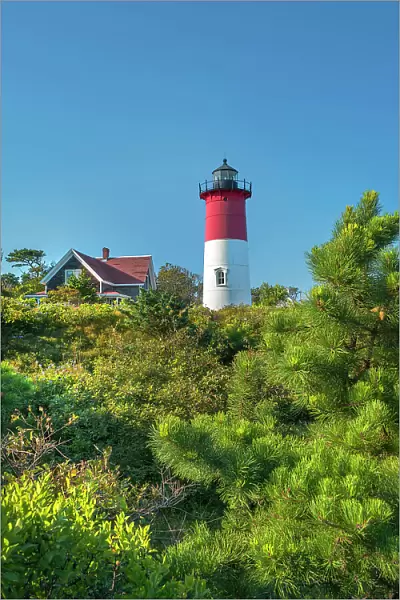 Massachusetts, Cape Cod National Seashore, Nauset Beach Lighthouse near Eastham