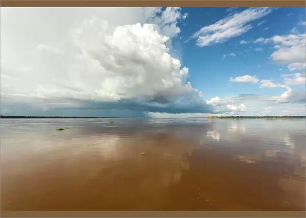 Brazil, cloud over Amazon river