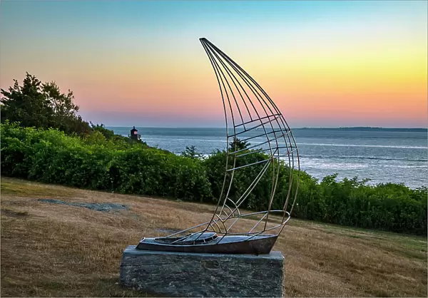 Rhode Island, Newport, Sailboat sculpture, Castle Hill Inn