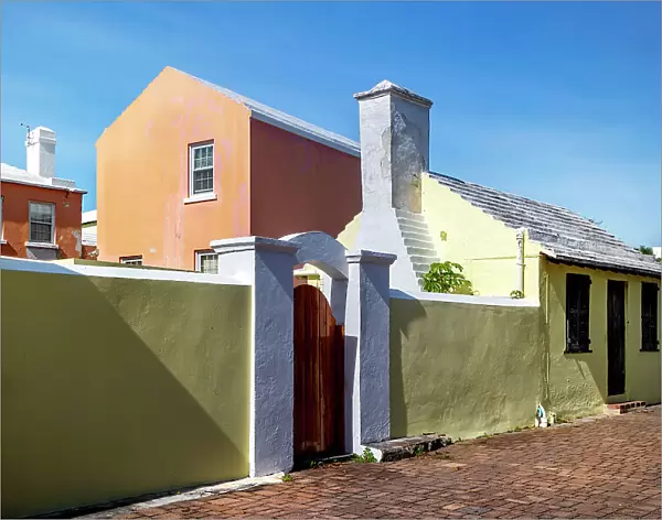 Bermuda, St George, Broad Alley, street scene, architecture