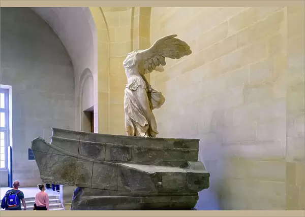 EDITORIAL USE ONLY. France, Paris, Louvre Museum, The Winged Victory of Samothrace