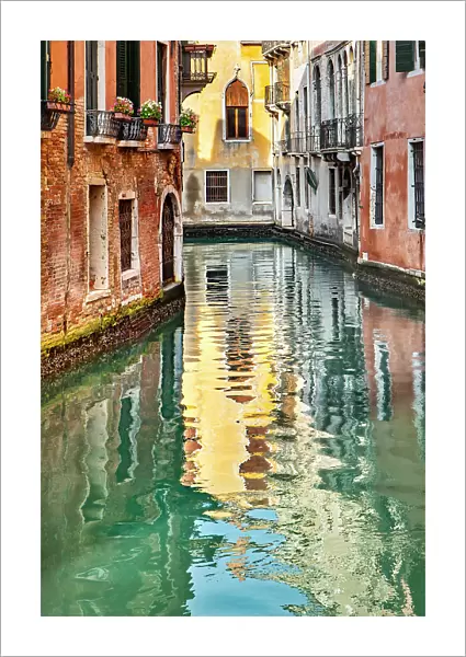 Italy, Veneto, Venice, Typical architecture and canal