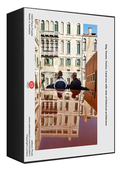 Italy, Veneto, Venice, Canal tour with view of historical architecture