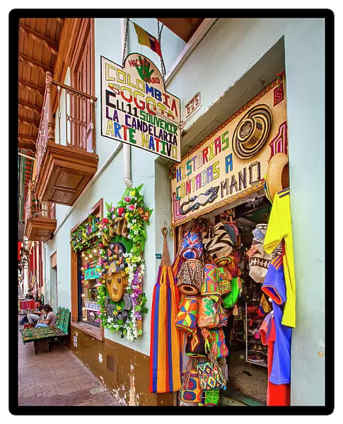 Colombia, Bogota, Arts and Crafts Store in La Candelaria Neighborhood