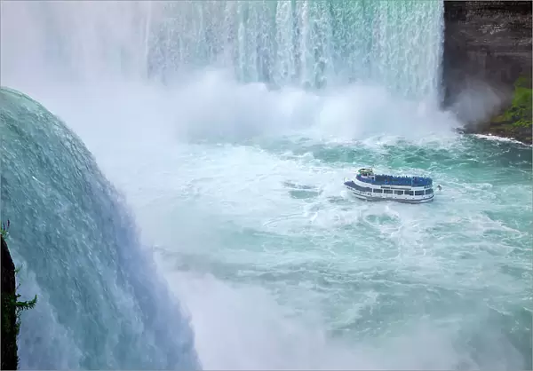 New York, Niagara Falls, Tourist Boat by Horseshoe Waterfall