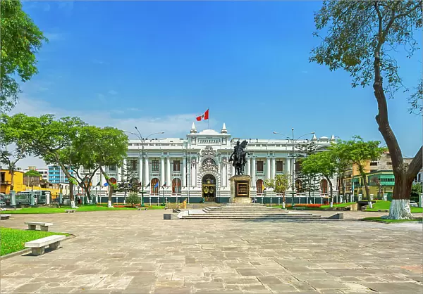 Peru, Lima, Congress Building and square