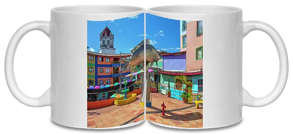 Colombia, Colorful facades in Guatape Town near Medellin