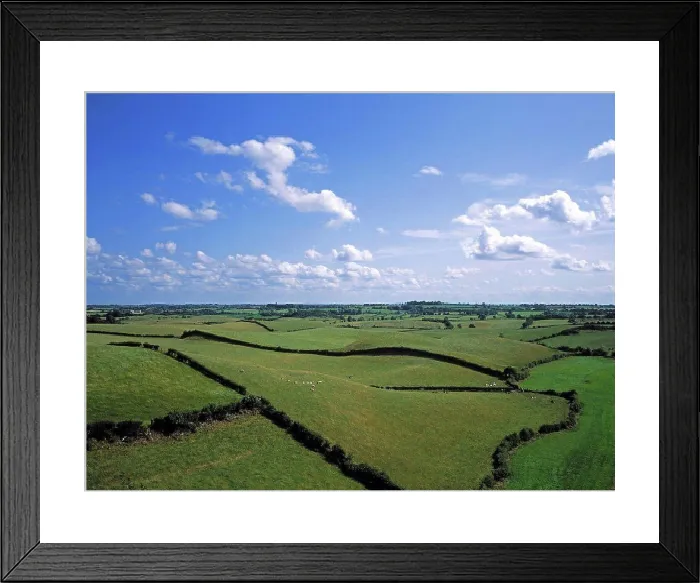 Framed Print : Drumlins Print of Castle Roche Landscape Framed Print : Drumlins Print of Castle Roche Landscape