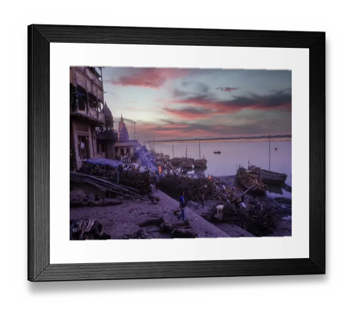 Framed Print : The Manikarnika Mahashamshan Print, Varanasi Benaras Cremation Ground Framed Print : The Manikarnika Mahashamshan Print, Varanasi Benaras Cremation Ground