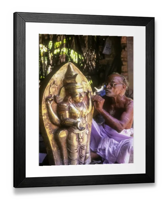 Framed Print : Bronze Sculpture Print from Kunnamangalam, Kerala Framed Print : Bronze Sculpture Print from Kunnamangalam, Kerala