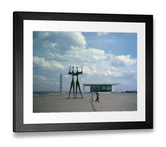 Framed Print : Print of Presidential Palace Sculpture Building, Brasilia