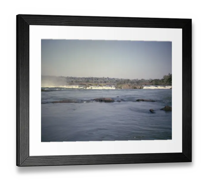 Framed Print : Iguazu River Print just above the Devil's Throat waterfall Framed Print : Iguazu River Print just above the Devil's Throat waterfall