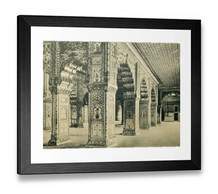 Framed Print : Print of Diwan-E-Khas Roof with Marble Pillars Framed Print : Print of Diwan-E-Khas Roof with Marble Pillars
