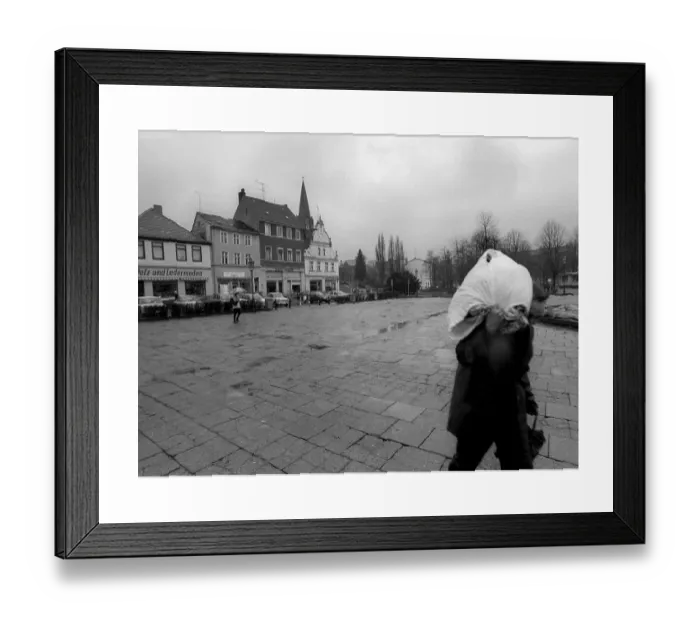 Framed Print : Germany Print: Eberswalde Market Scene, 25 March 1992 Framed Print : Germany Print: Eberswalde Market Scene, 25 March 1992