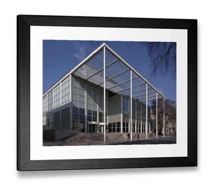 Framed Print : Norman Foster's Carre d'Art Print, Nimes Museum Main View