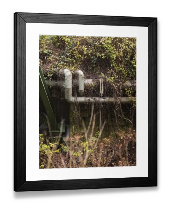 Framed Print : District Heating Pipeline Print, Wuppertal, Germany