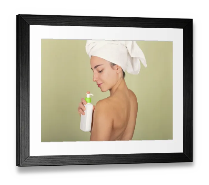 Framed Print : Relaxation in a Calm Green Hues Print Framed Print : Relaxation in a Calm Green Hues Print