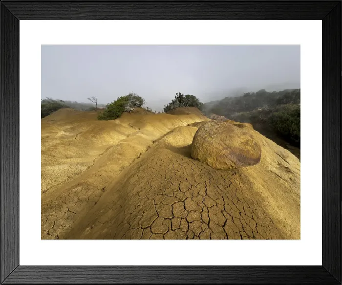 Framed Print : Yellow Soil and Rocks Print, La Gomera, Canary Islands Framed Print : Yellow Soil and Rocks Print, La Gomera, Canary Islands