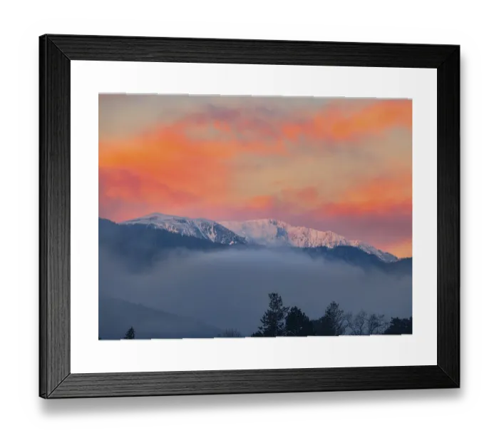 Framed Print : Schneeberg with Fog in Sunrise Print, Ternitz, Austria