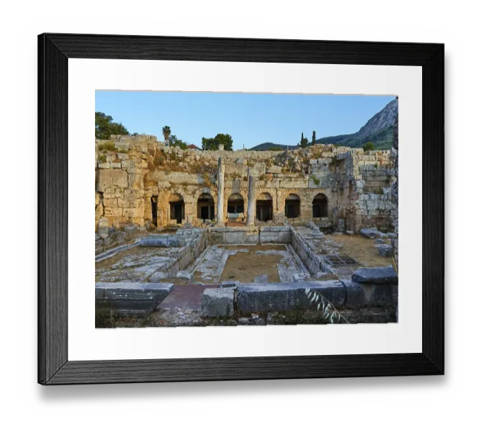 Framed Print : Ancient Ruins Print, Peirene Fountain, Corinth Greece Framed Print : Ancient Ruins Print, Peirene Fountain, Corinth Greece