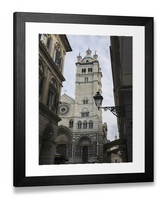 Framed Print : The Genoa Cathedral Print, Liguria Italy Framed Print : The Genoa Cathedral Print, Liguria Italy