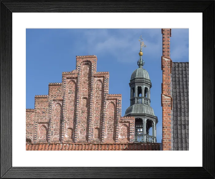Framed Print : Town Hall Tower with Carillon Print, Lüneburg, Germany Framed Print : Town Hall Tower with Carillon Print, Lüneburg, Germany