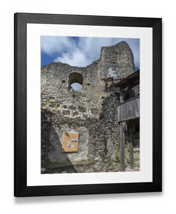 Framed Print : Print of Castle Ruin Alt-Trauchburg, 13th Century Framed Print : Print of Castle Ruin Alt-Trauchburg, 13th Century