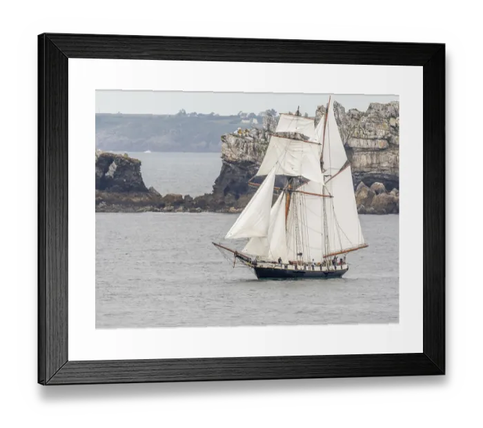 Framed Print : Large Sailing Boat Print - Camaret sur mer, Brittany, France Framed Print : Large Sailing Boat Print - Camaret sur mer, Brittany, France