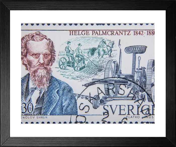 Framed Print : Helge Palmcrantz Print, Swedish Inventor and Industrialist Framed Print : Helge Palmcrantz Print, Swedish Inventor and Industrialist