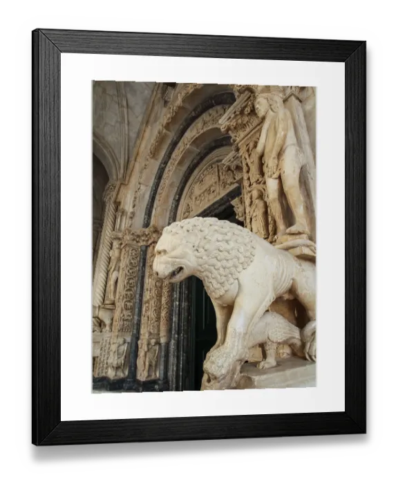 Framed Print : Iconic Radovan's Portal Print, Trogir Cathedral, Croatia