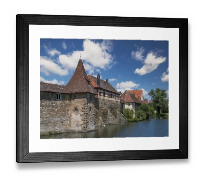 Framed Print : Weissenburg Medieval City Wall Print (Bavaria, Germany) Framed Print : Weissenburg Medieval City Wall Print (Bavaria, Germany)