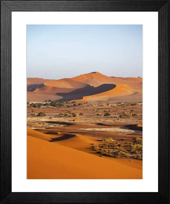 Framed Print : Large Red Sand Dunes Print, Namib Naukluft Park Framed Print : Large Red Sand Dunes Print, Namib Naukluft Park