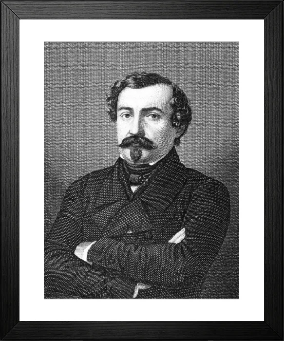 Framed Print : Christophe de Lamoriciere Print, 1859 Engraving Framed Print : Christophe de Lamoriciere Print, 1859 Engraving