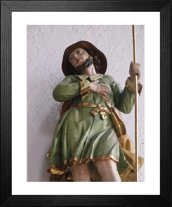 Framed Print : Statue of Saint in Kleinostheim, Germany Print Framed Print : Statue of Saint in Kleinostheim, Germany Print