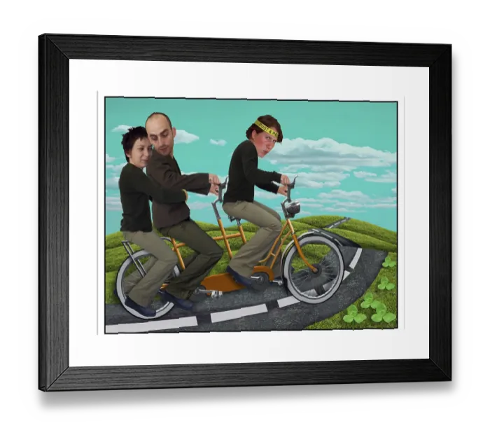 Framed Print : Print of a couple and their mistress in a romantic triangle Framed Print : Print of a couple and their mistress in a romantic triangle