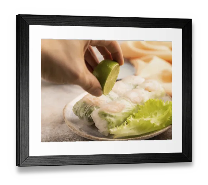 Framed Print : Vietnamese Shrimp Spring Rolls Print