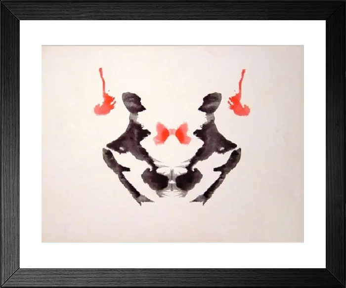 Framed Print : Rorschach Test Card No. 3 Print Framed Print : Rorschach Test Card No. 3 Print