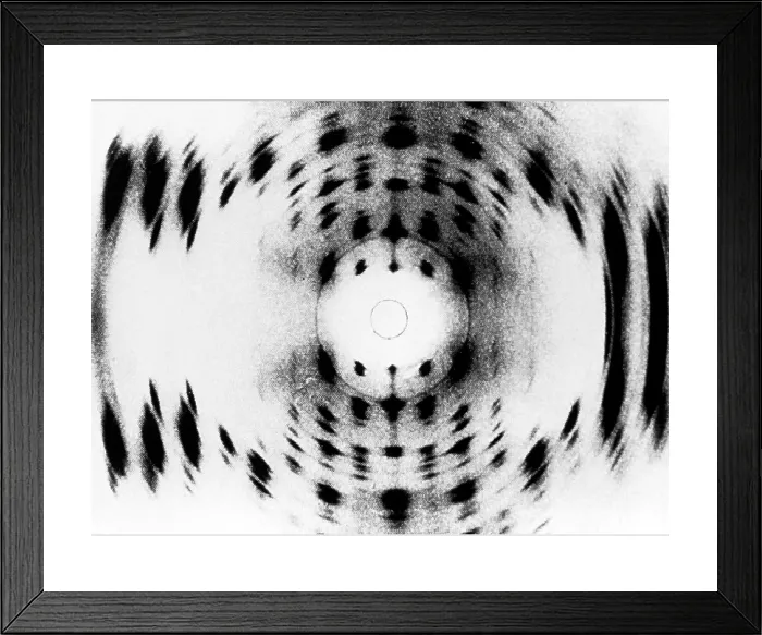 Framed Print : X-ray Diffraction Print of DNA Molecule Framed Print : X-ray Diffraction Print of DNA Molecule