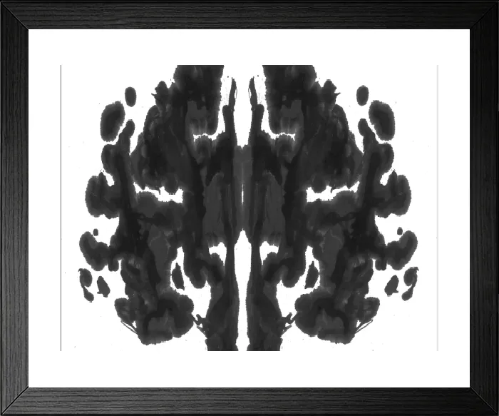 Framed Print : Rorschach Inkblot Test Print Framed Print : Rorschach Inkblot Test Print